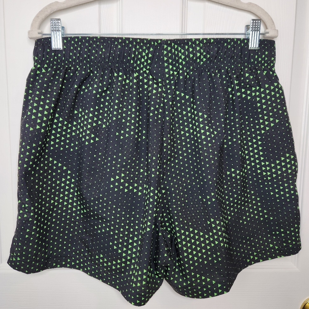 Gymshark Fluo Lime Camo Print 5" Shorts Athletic Running A2A8K Size XL - Picture 2 of 8